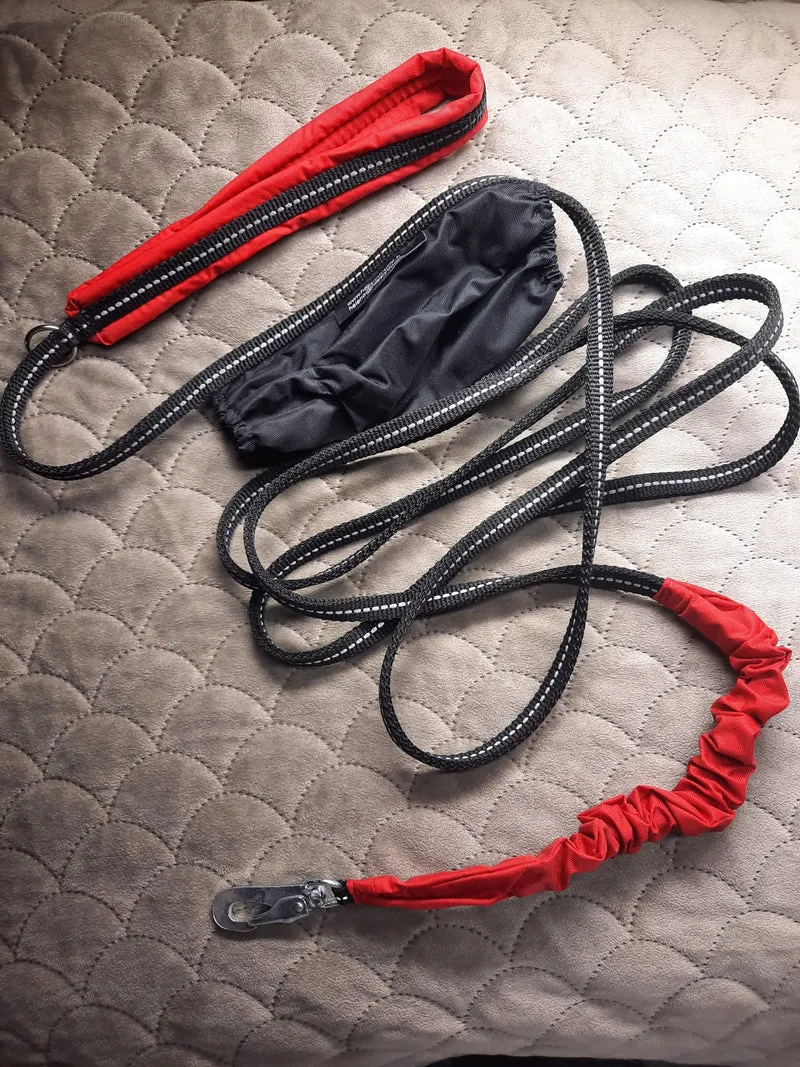 Integrated Leash for Small Dogs with Waste Bag Pocket