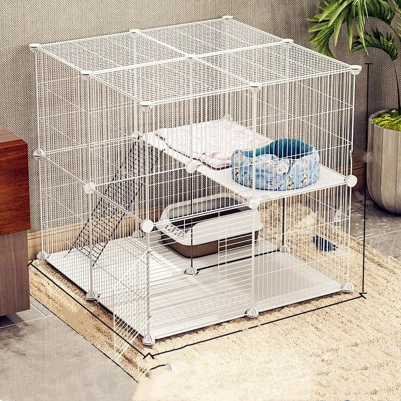 Cat Cage Home Indoor Double Pet