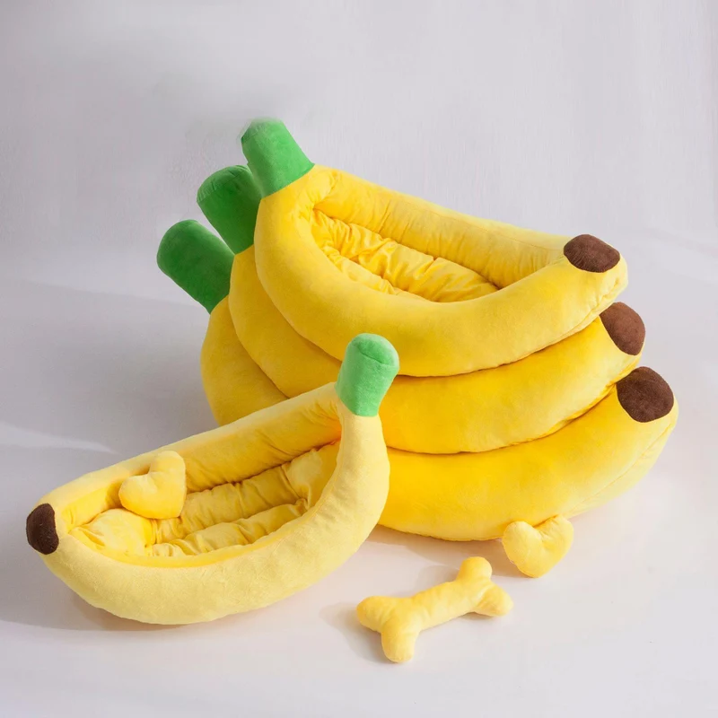 Banana Warm Cat House Bed