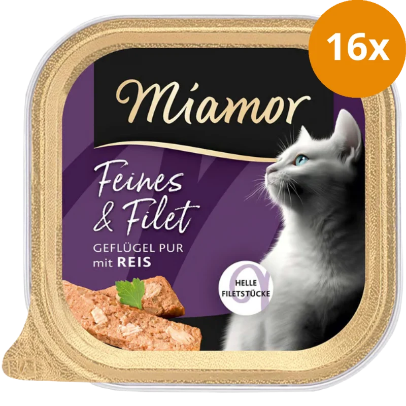 Miamor Schale Feines & Filet Geflügel Pur & Reis 100 g