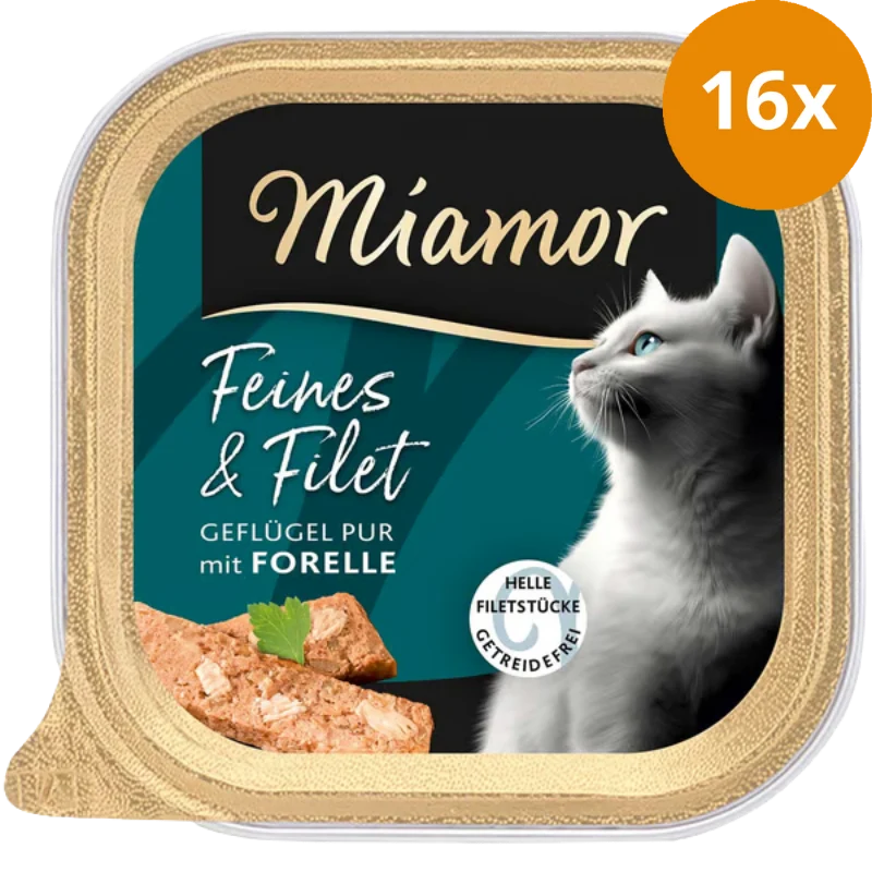 Miamor Schale Feines & Filet Geflügel Pur & Forelle 100 g
