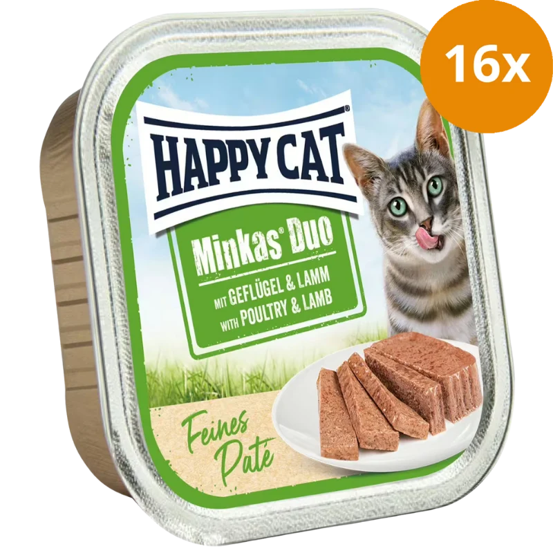 Happy Cat Minkas Schale Duo Geflügel & Lamm Paté 100 g