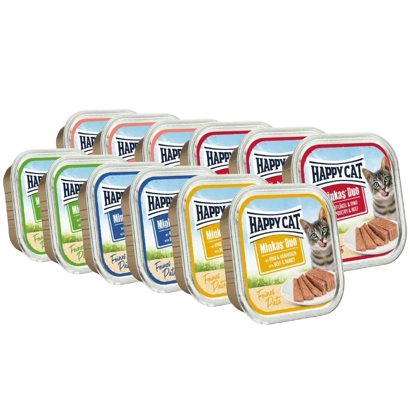 Happy Cat Minkas Duo Paté Mixpaket - 12 x 100 g