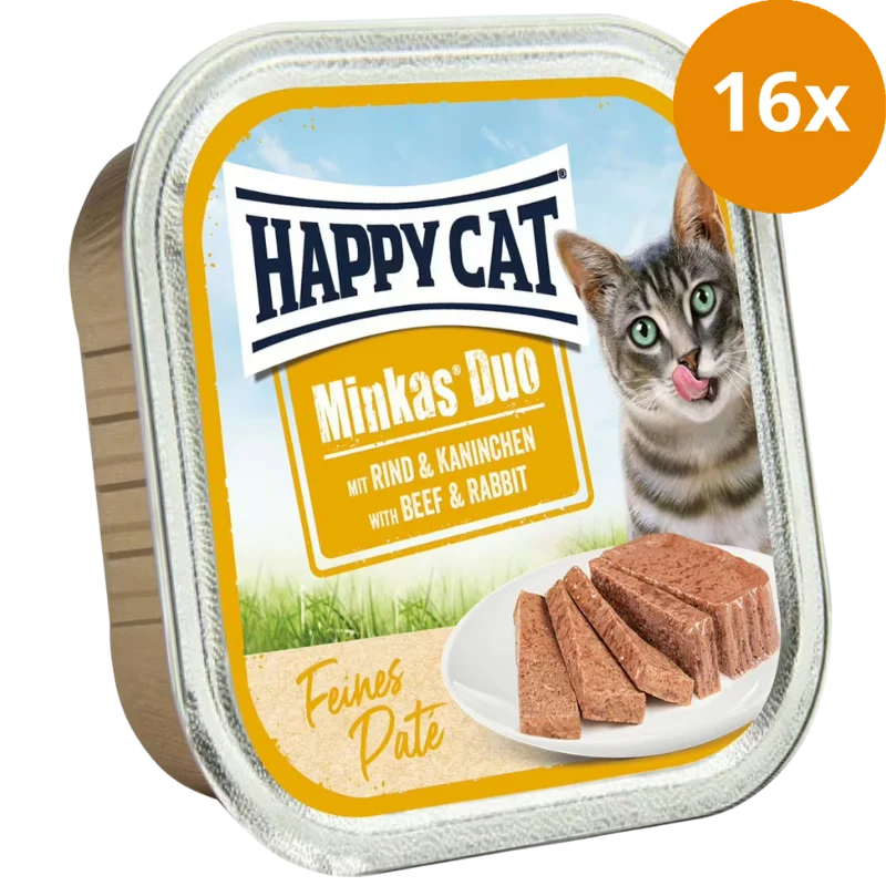 Happy Cat Minkas Schale Duo Rind & Kaninchen Paté 100 g