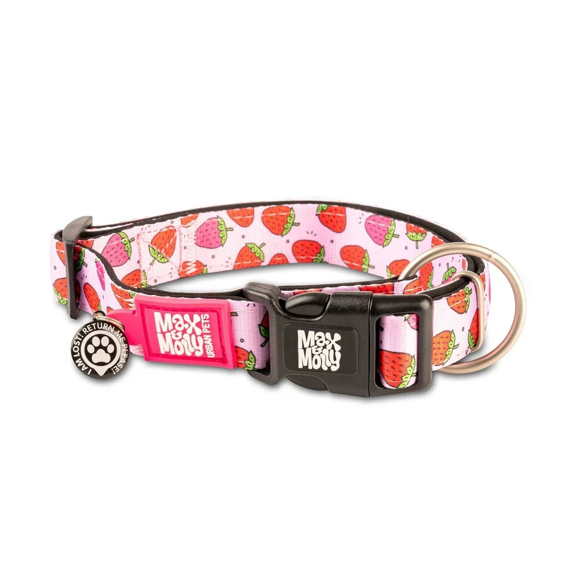 Strawberry Dream Hundehalsband mit Smart ID