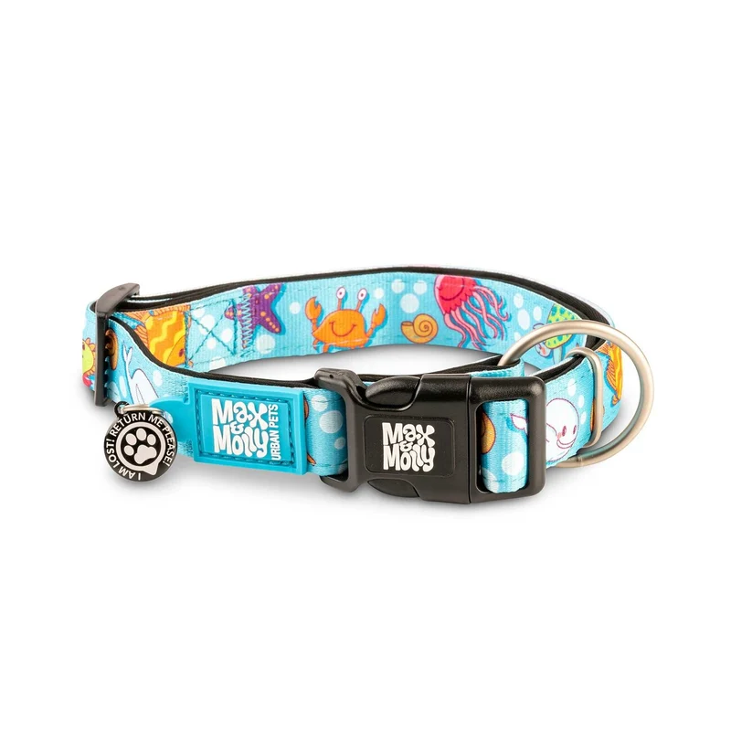 Hundehalsband mit Smart ID Blue Ocean