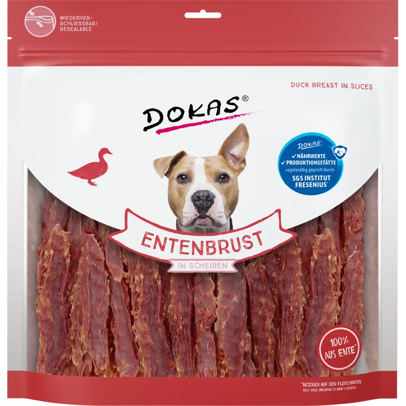DOKAS Entenbrust in Scheiben 900 g | Hundesnack