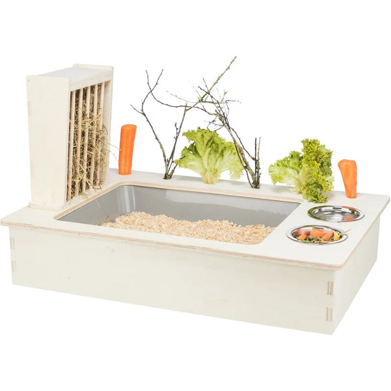 Futterstation für Nager aus Holz
