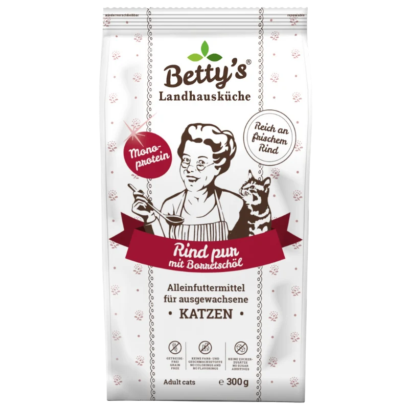 Bettys Landhausküche Katze Adult Trocken Rind pur