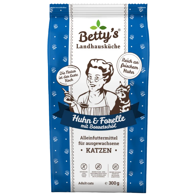 Bettys Landhausküche Katze Adult Trocken Huhn & Forelle