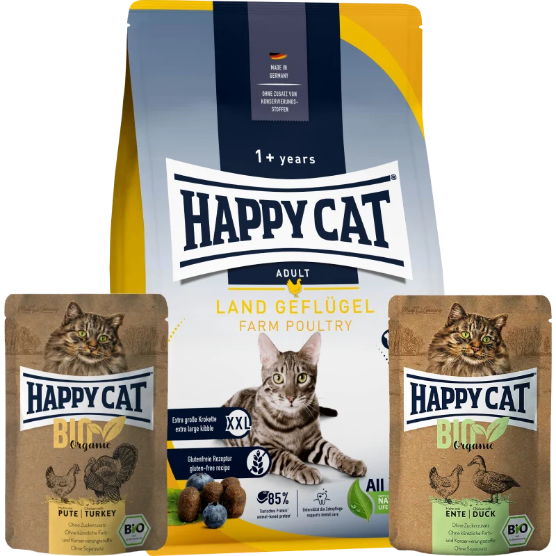 Probierpaket Happy Cat Geflügelsorten