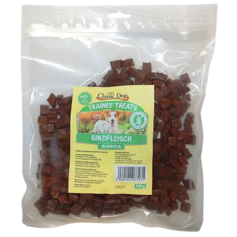 BTG Classic Dog Trainee Treats Rindfleischwürfel 500 g