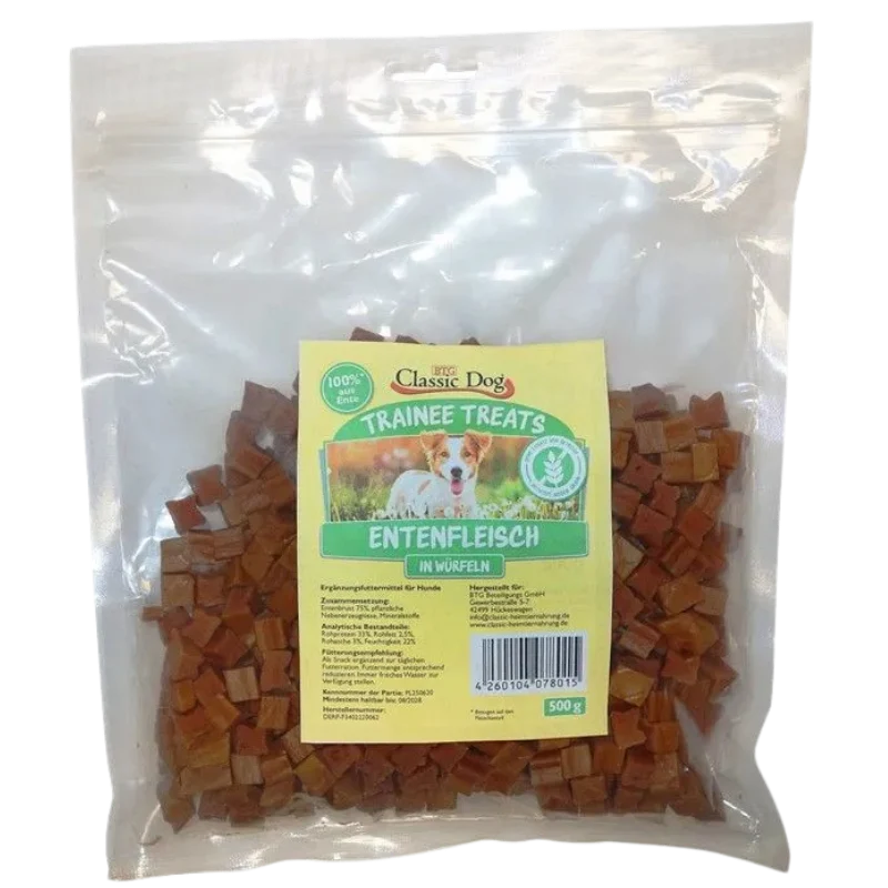 BTG Classic Dog Trainee Treats Entenfleischwürfel 500 g