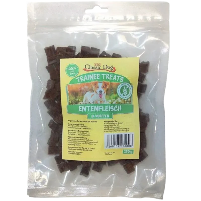 BTG Classic Dog Trainee Treats Entenfleischwürfel 250 g