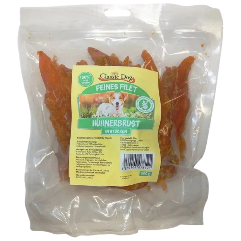 BTG Classic Dog Feines Filet Hühnerbrustfilets 500 g