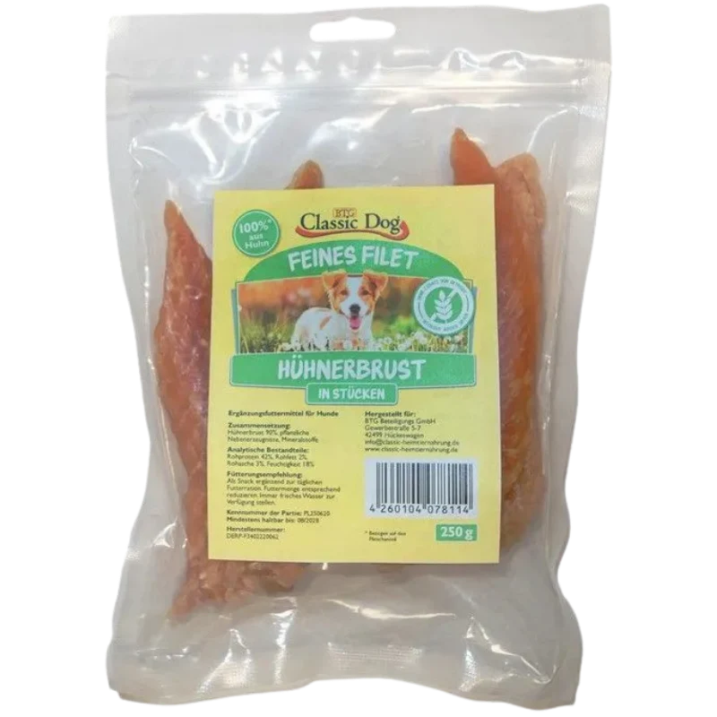 BTG Classic Dog Feines Filet Hühnerbrustfilets 250 g