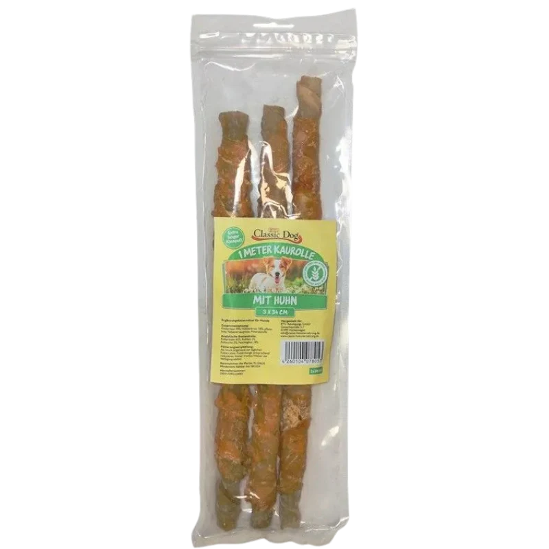 BTG Classic Dog 1m Kaurolle mit Huhn 3 x 34 cm