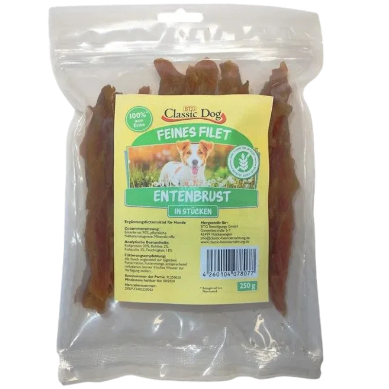 BTG Classic Dog Feines Filet Entenbrustfilets 250 g
