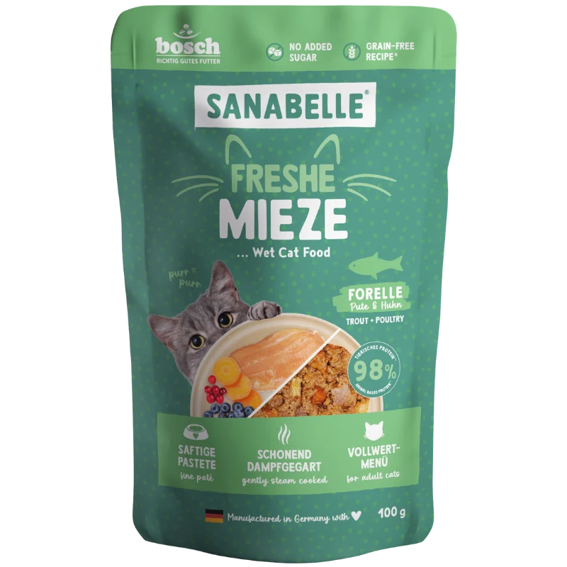 Sanabelle Freshe Mieze Forelle, Pute & Huhn 100 g