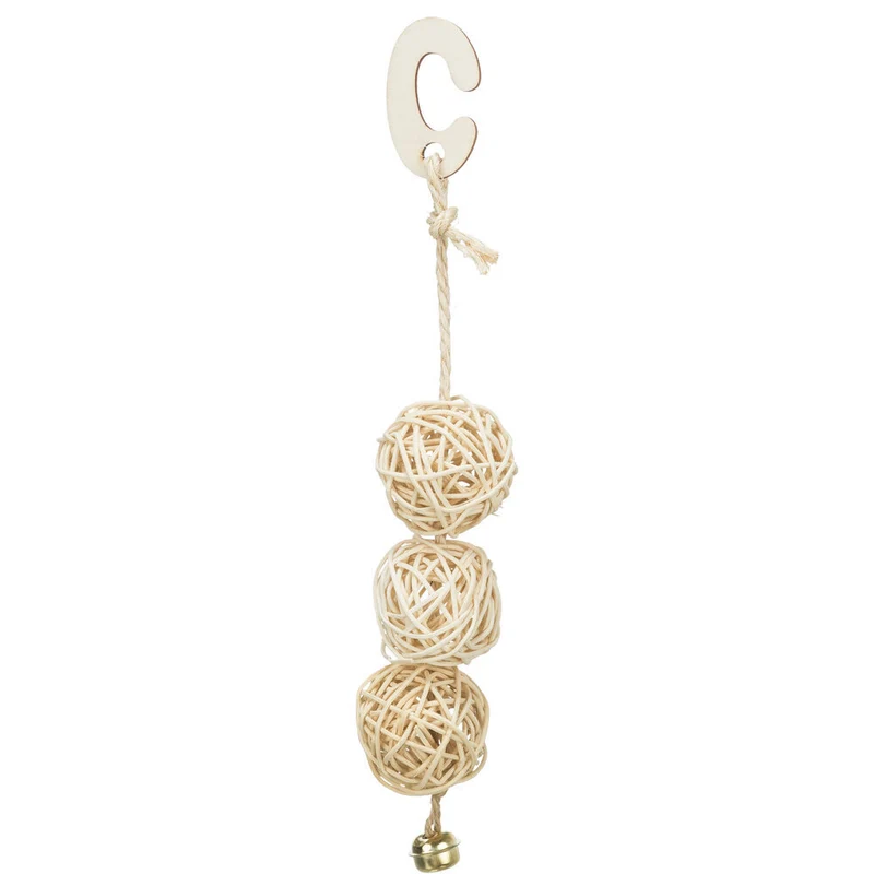 Rattanbälle mit Glöckchen