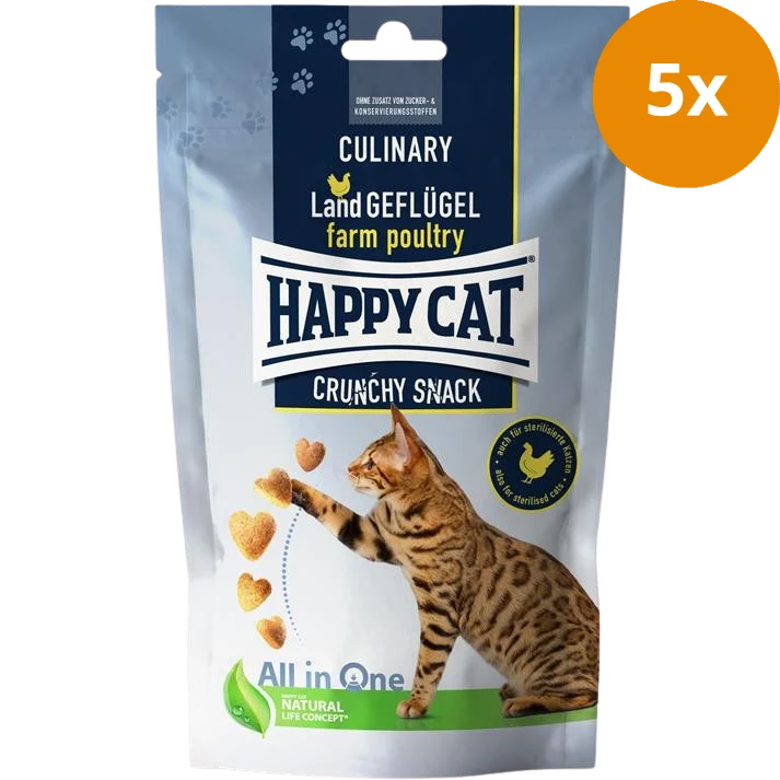 Happy Cat Culinary Crunchy Snack Land-Geflügel 70 g