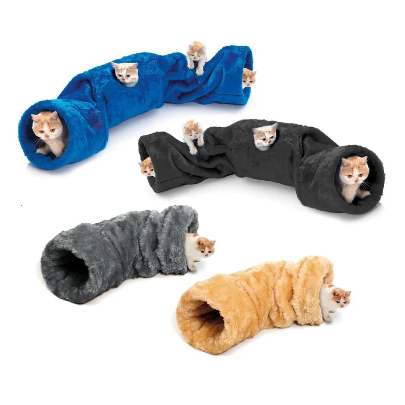 Plüsch Rascheltunnel für Katzen