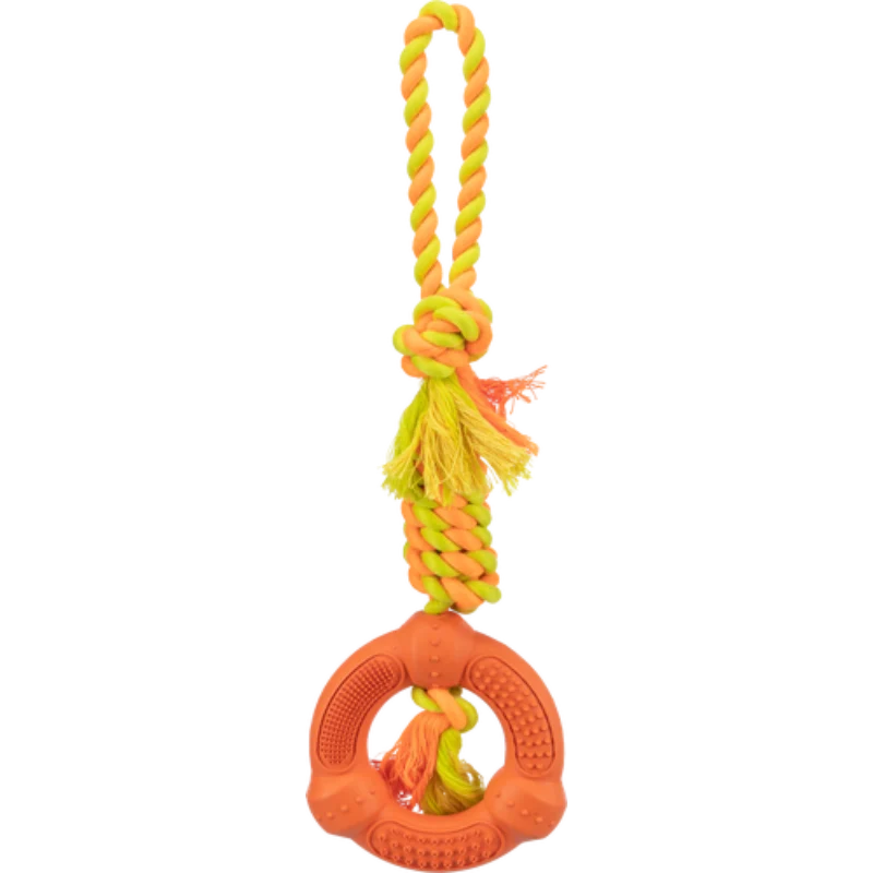TRIXIE Spieltau mit Ring, Naturgummi