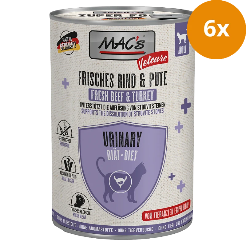 MAC's Cat Vetcare Urinary Rind & Pute 400 g