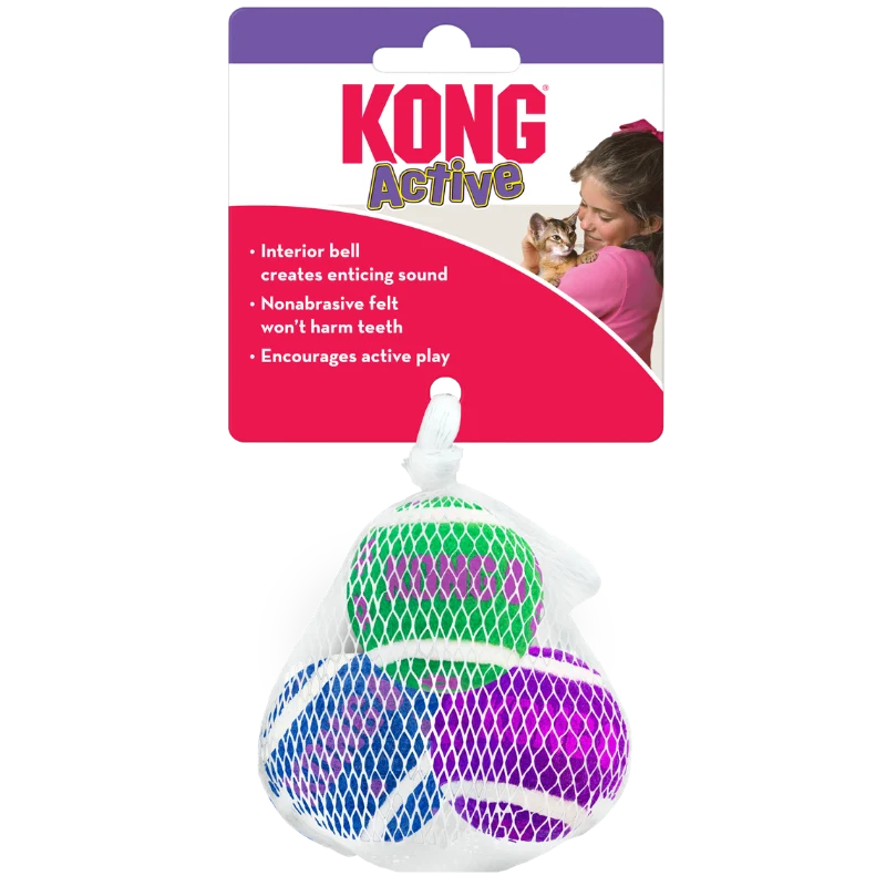 KONG Cat Tennis Balls with Bells