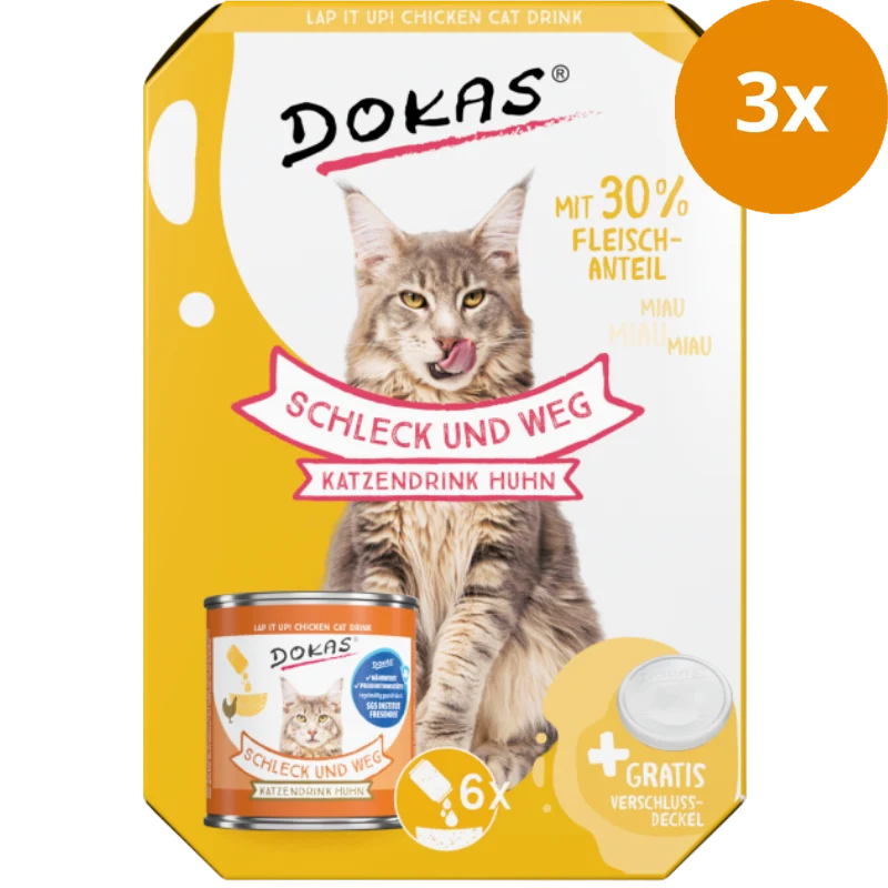 Dokas Cat Snack Schleck und weg Katzendrink 6x100g