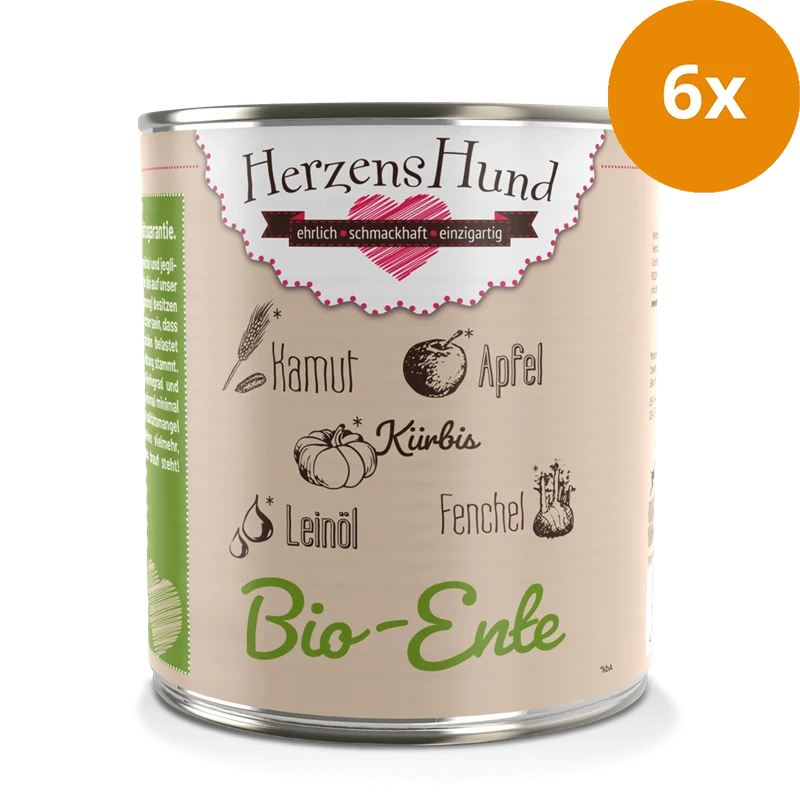 HerzensHund Bio Ente mit Bio Gemüse 800 g