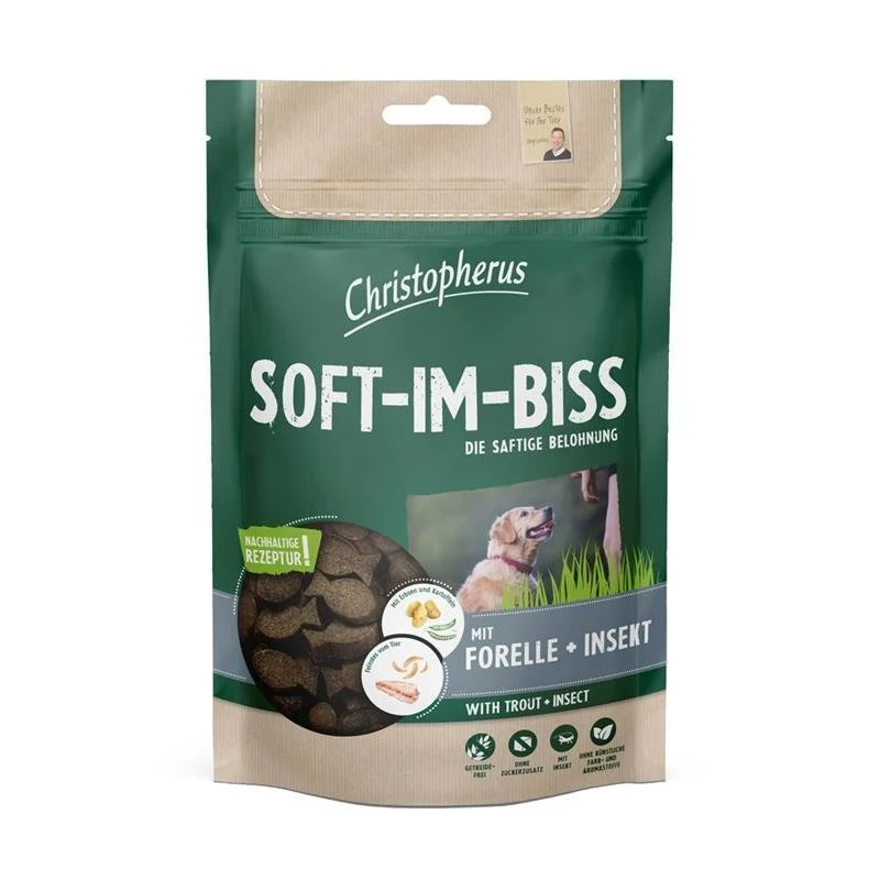 Hundesnack Soft-Im-Biss Forelle & Insekt