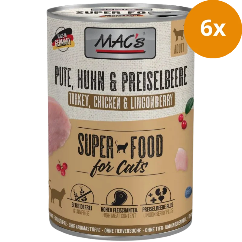 MAC's Cat Pute, Huhn & Preiselbeere 400 g