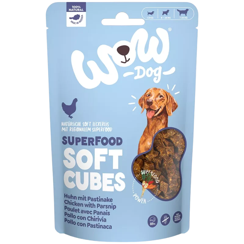 Wow Dog Superfood Soft Cubes Huhn 150 g