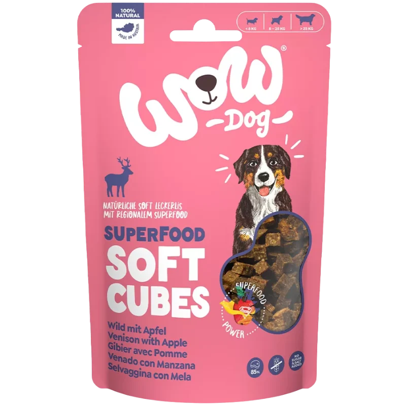 Wow Dog Superfood Soft Cubes Wild 150 g