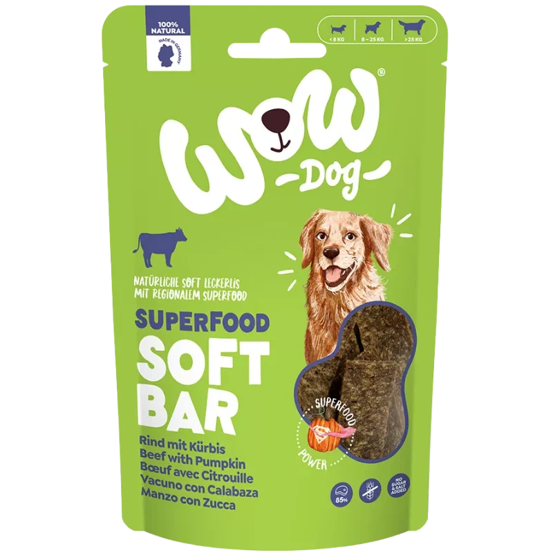 Wow Dog Superfood Soft Bar Rind 150 g