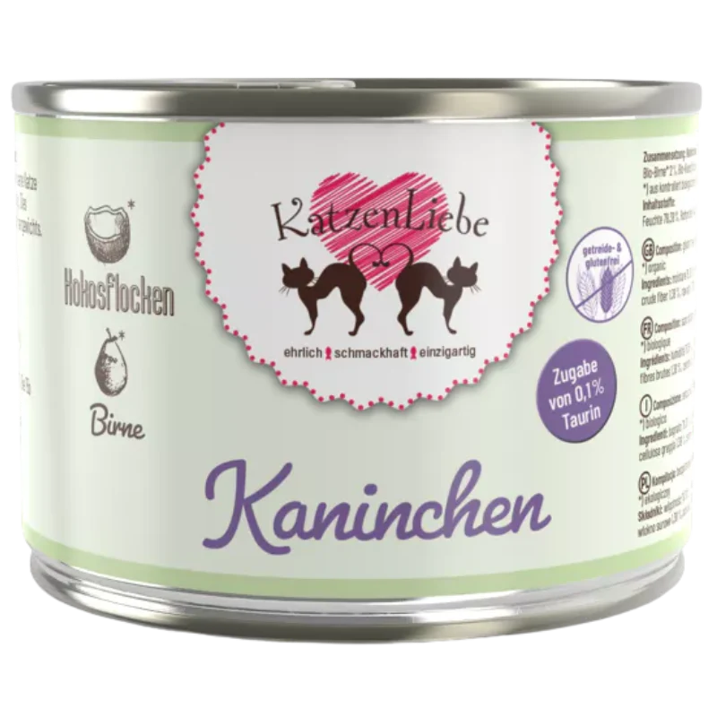 Katzenliebe Kaninchen mit Bio-Birne & Bio-Kokosflocken 200 g