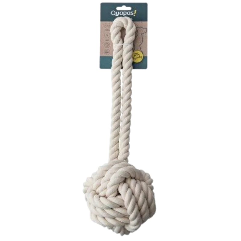 Quapas Dog Toy Rope Ball Natural XL