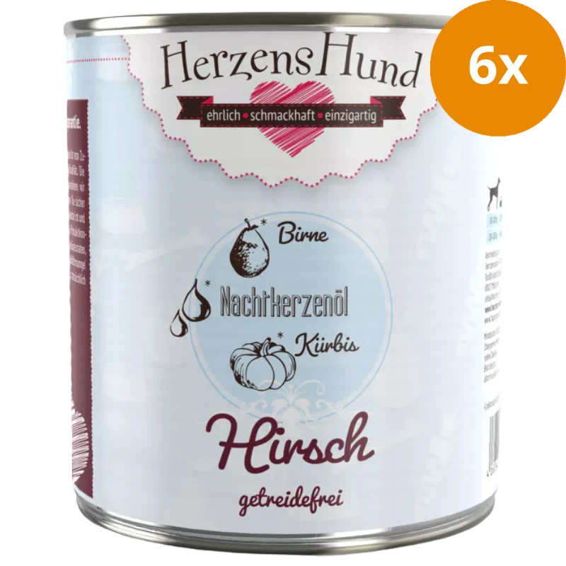 Herzenshund Hirsch mit Kürbis getreidefrei 800 g