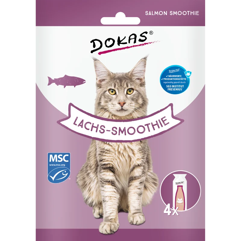 DOKAS Smoothie Lachs 120 g | Katzensnack