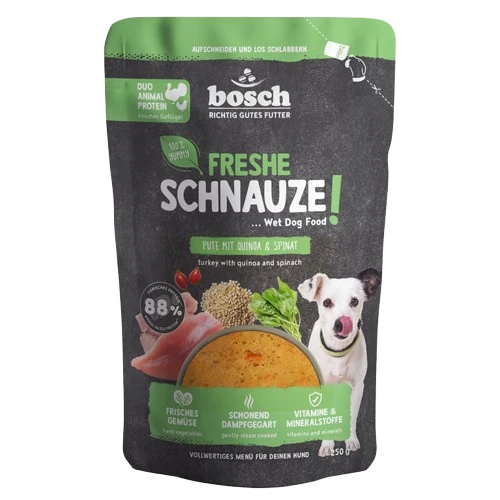 bosch Freshe Schnauze Nassfutter - Pute mit Quinoa & Spinat 250 g