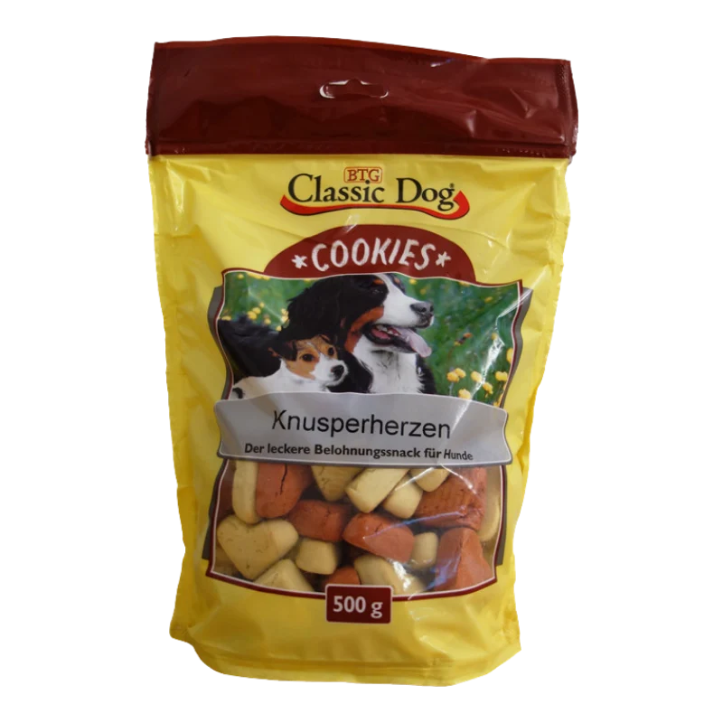 BTG Classic Dog Snack Cookies Knusperherzen 500 g