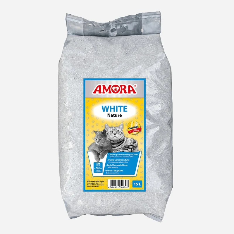 AMORA Katzenstreu White Compact Nature