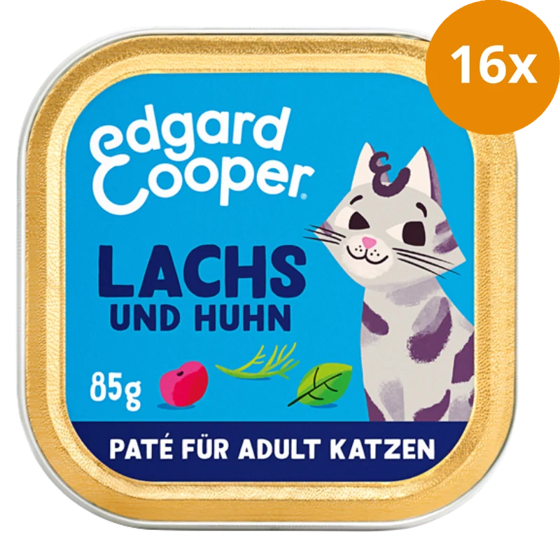Edgard & Cooper Paté Adult MSC-Lachs und Freilaufhuhn mit Cranberrys, Basilikum und Dill 85g