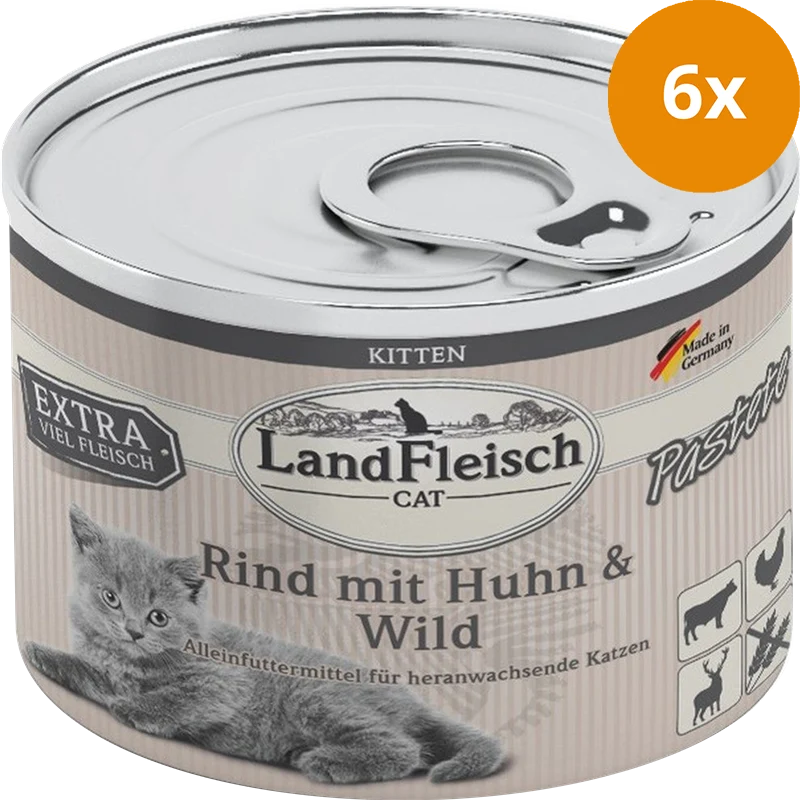 LandFleisch Kitten Pastete Rind, Huhn & Wild 100 g