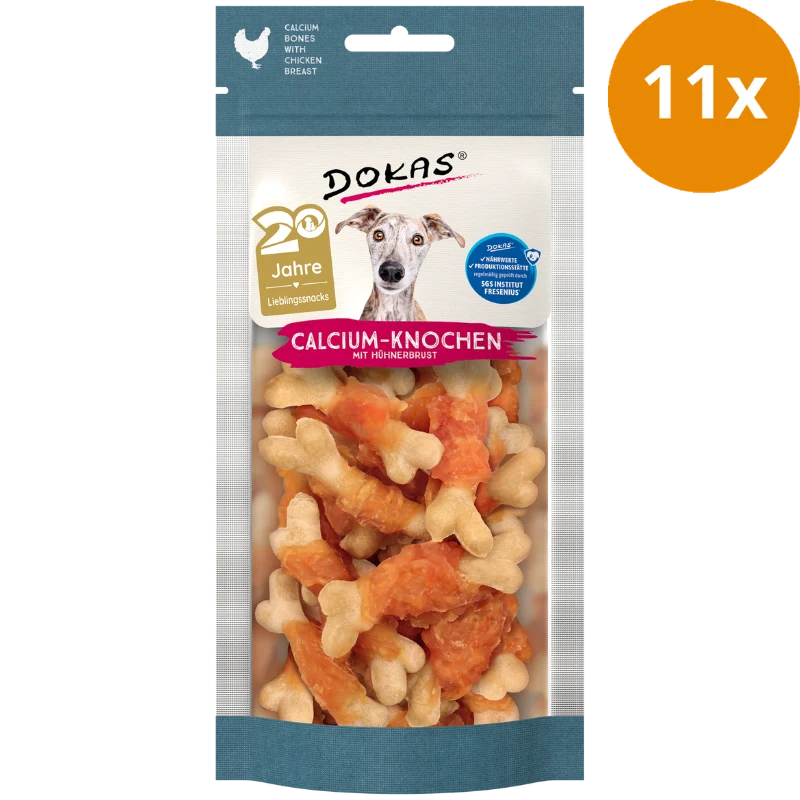 Dokas Dog Calcium-Knochen mit Hühnerbrust 75g