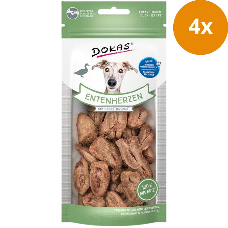 Dokas Dog Entenherzen gefriergetrocknet 22 g | Hundesnack