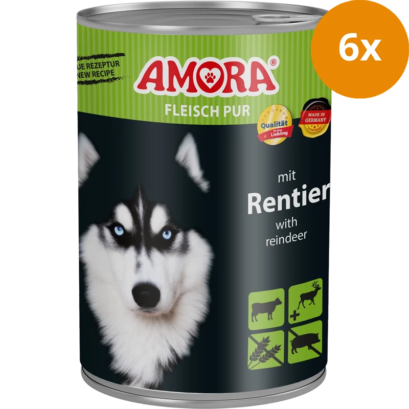 AMORA Fleisch Pur Adult Rentier 400 g
