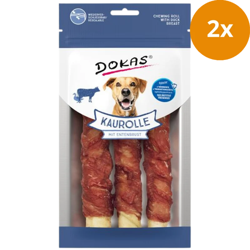 Dokas Dog Kaurolle Entenbrust Medium 150 g | Hundesnack