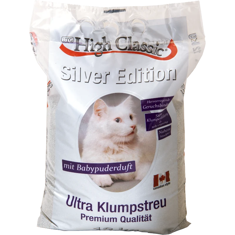 BTG Classic Cat Klumpstreu Silver Edition mit Babypuderduft